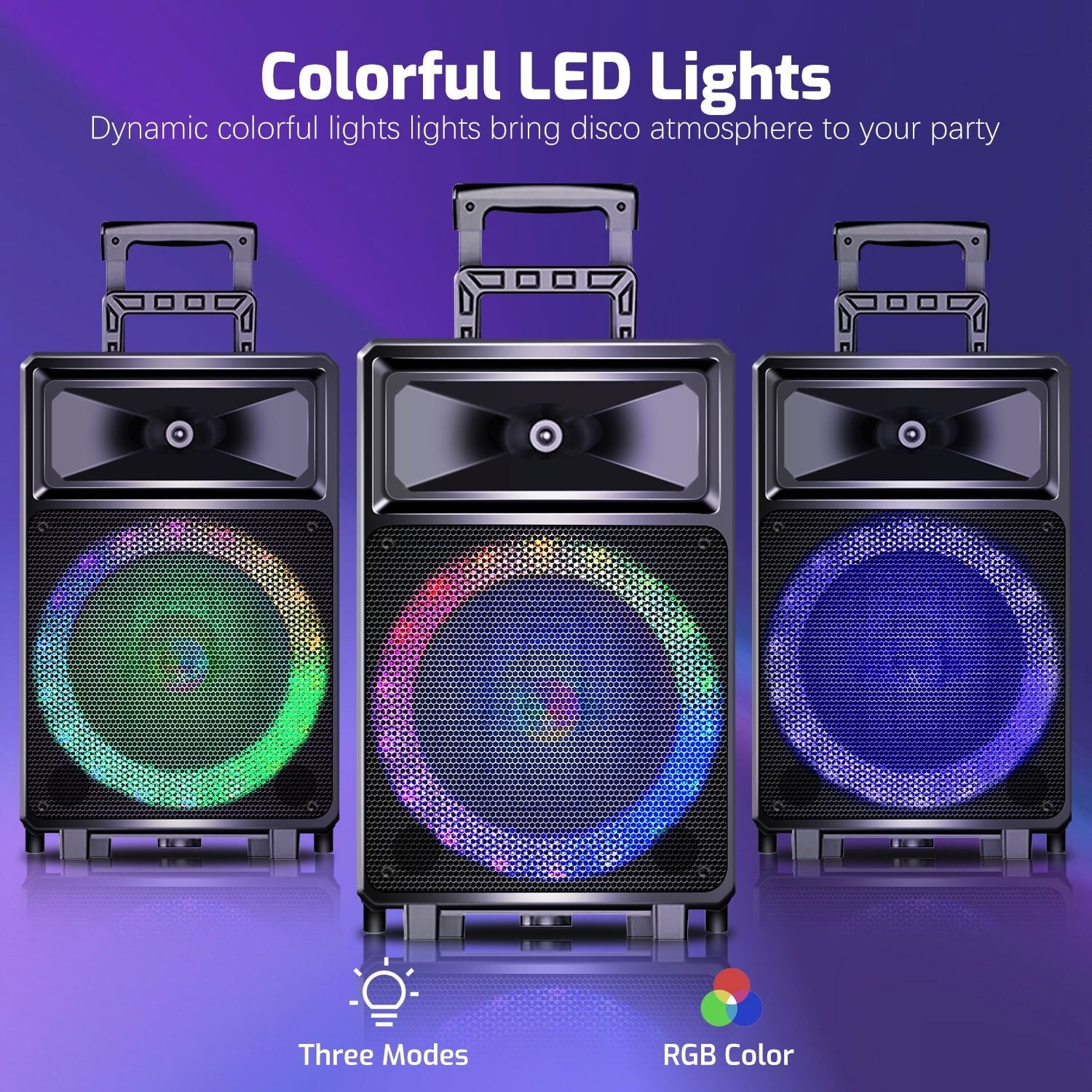 Seenda Karaoke Machine with 2 Wireless Microphones, Bluetooth Speaker, and Portable PA System – Includes FM Radio and 12" Woofer for Party