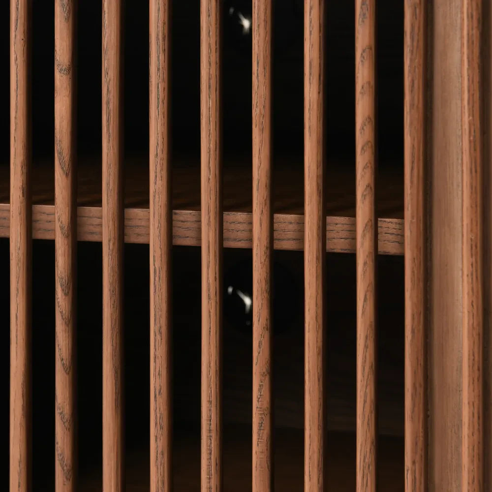 Astrid 70" MCM Slatted Media Console