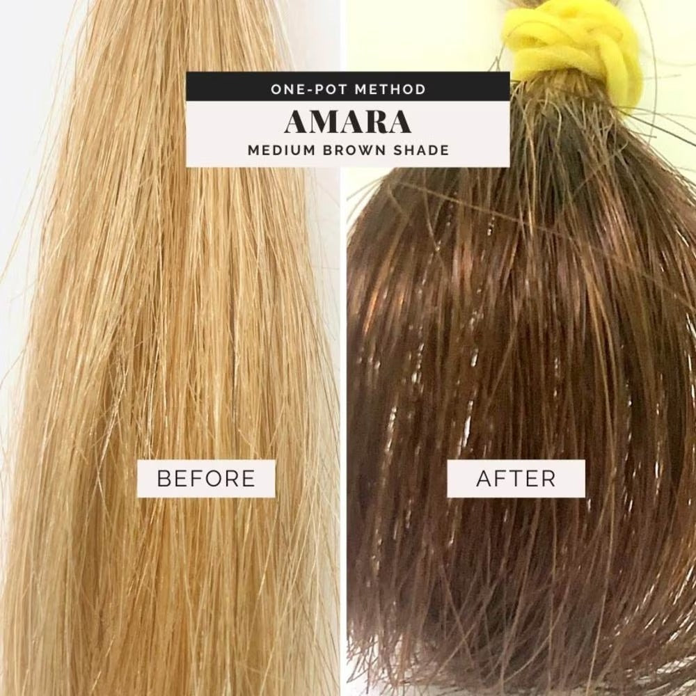 SVA Amara Plant-Based Hair Dye Kit - Medium Brown Shade 200g