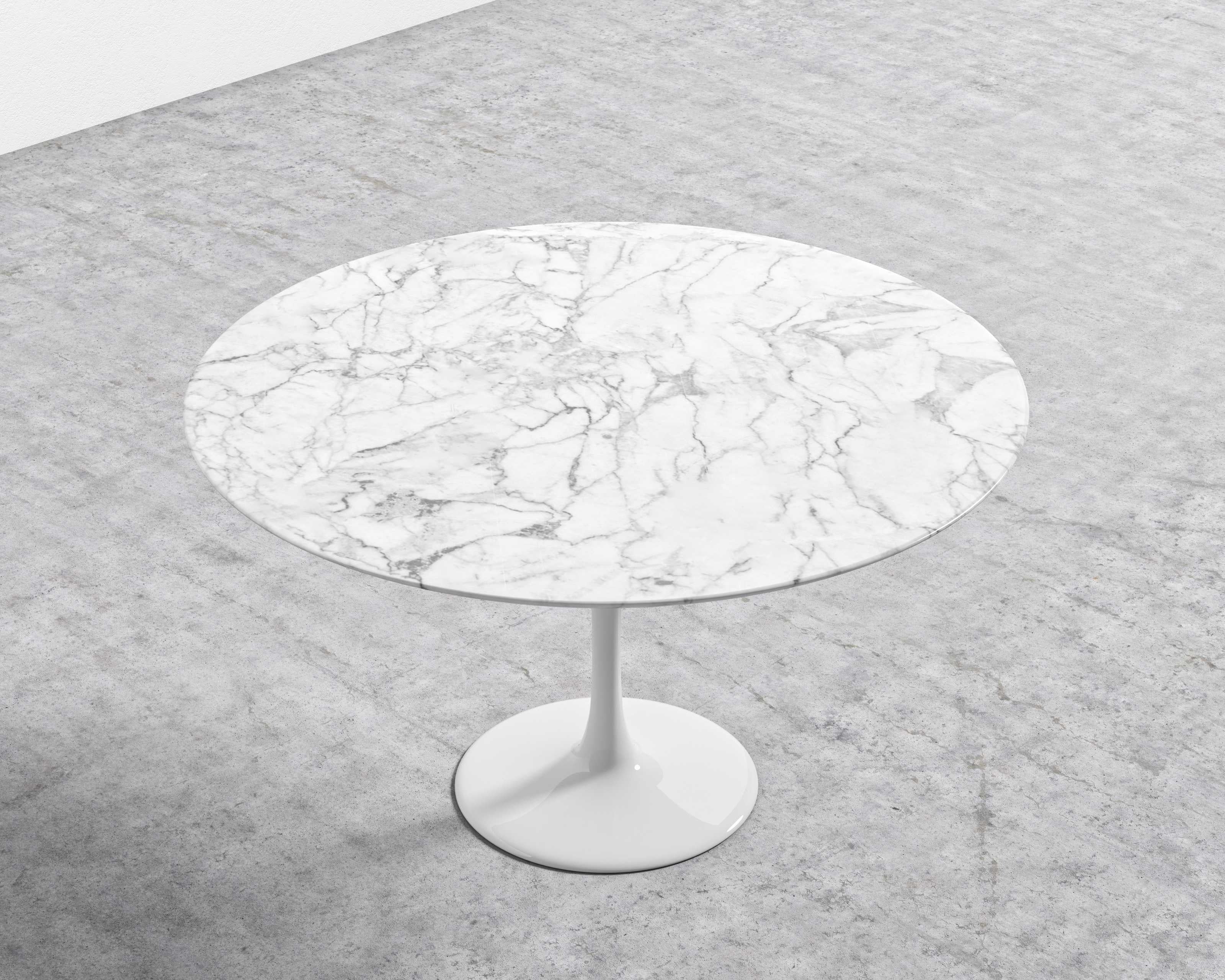 Tulip Table Round - Carrara