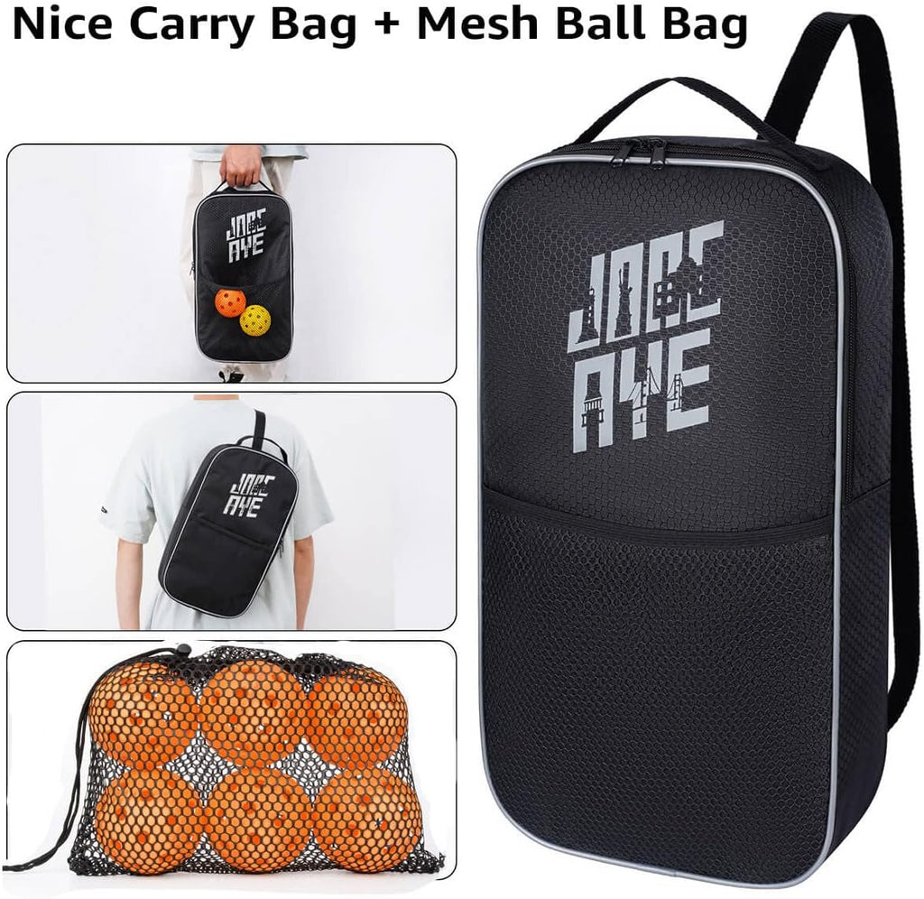 Pickleball-Paddles-Set of 4 or 2 Rackets by JoncAye, USAPA Approved Pickle-Ball Equipment with Balls, Bag, Accessories, Fiberglass Graphite Pickleball Racquet Set for Men, Women, Kids, Adults