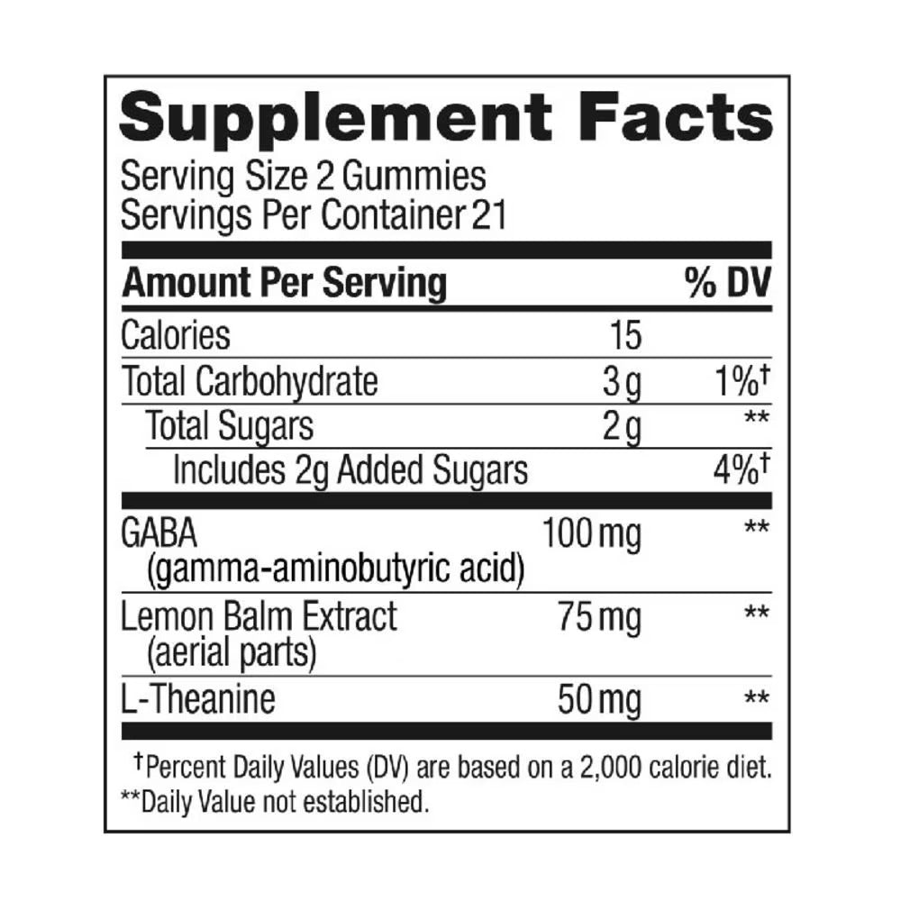 OLLY Goodbye Stress Gummy Supplement with GABA (Keeping Calm and Staying Alert) 21 Day Supply 42s