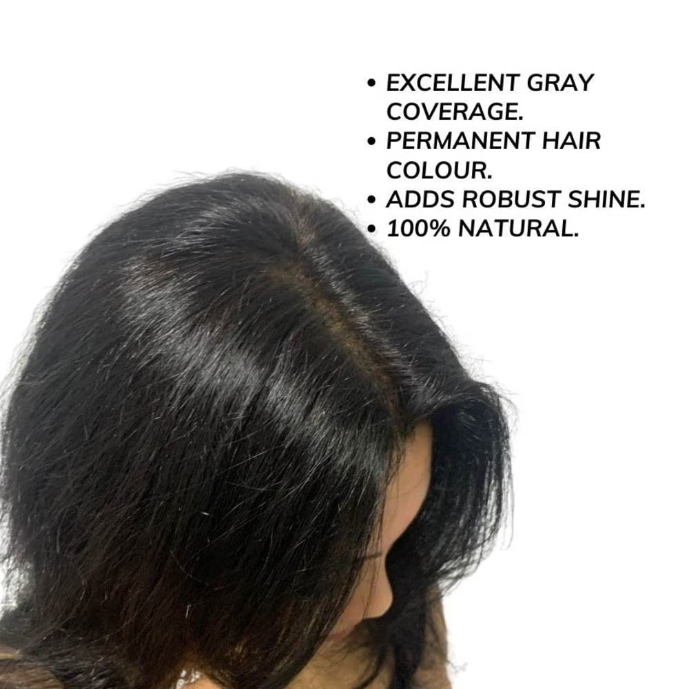 SVA Ellora Plant-Based Hair Dye Kit - Blackish Brown Shade 200g