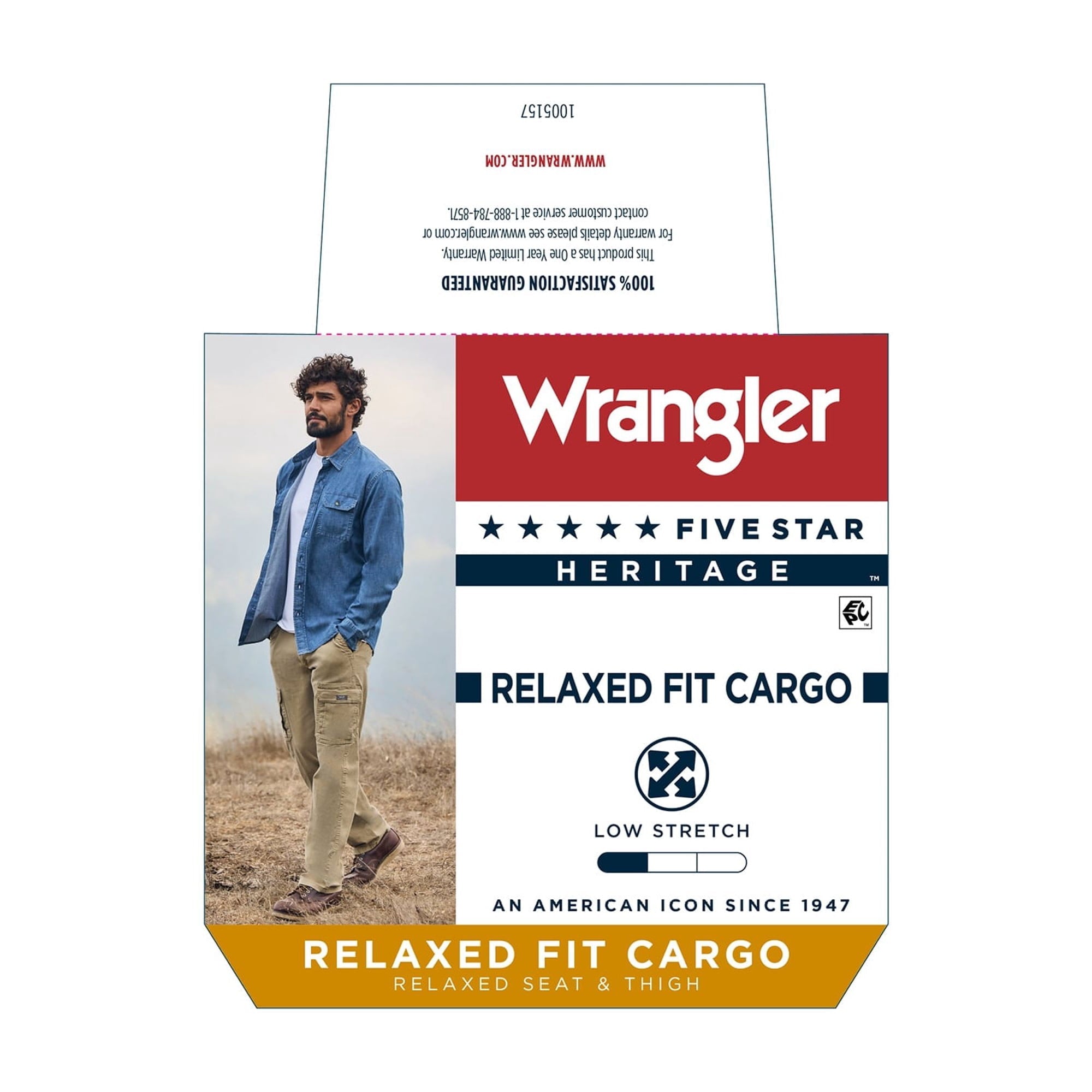 Wrangler Men's and Big Men's Relaxed Fit Cargo Pants With Stretch