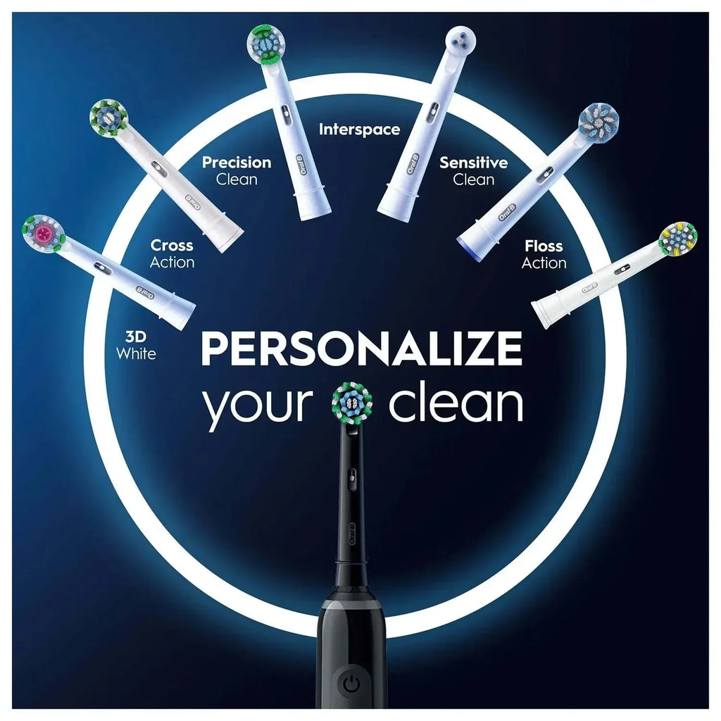 Oral B Pro 3500 Cross Action Black Electric Toothbrush Freedomize.