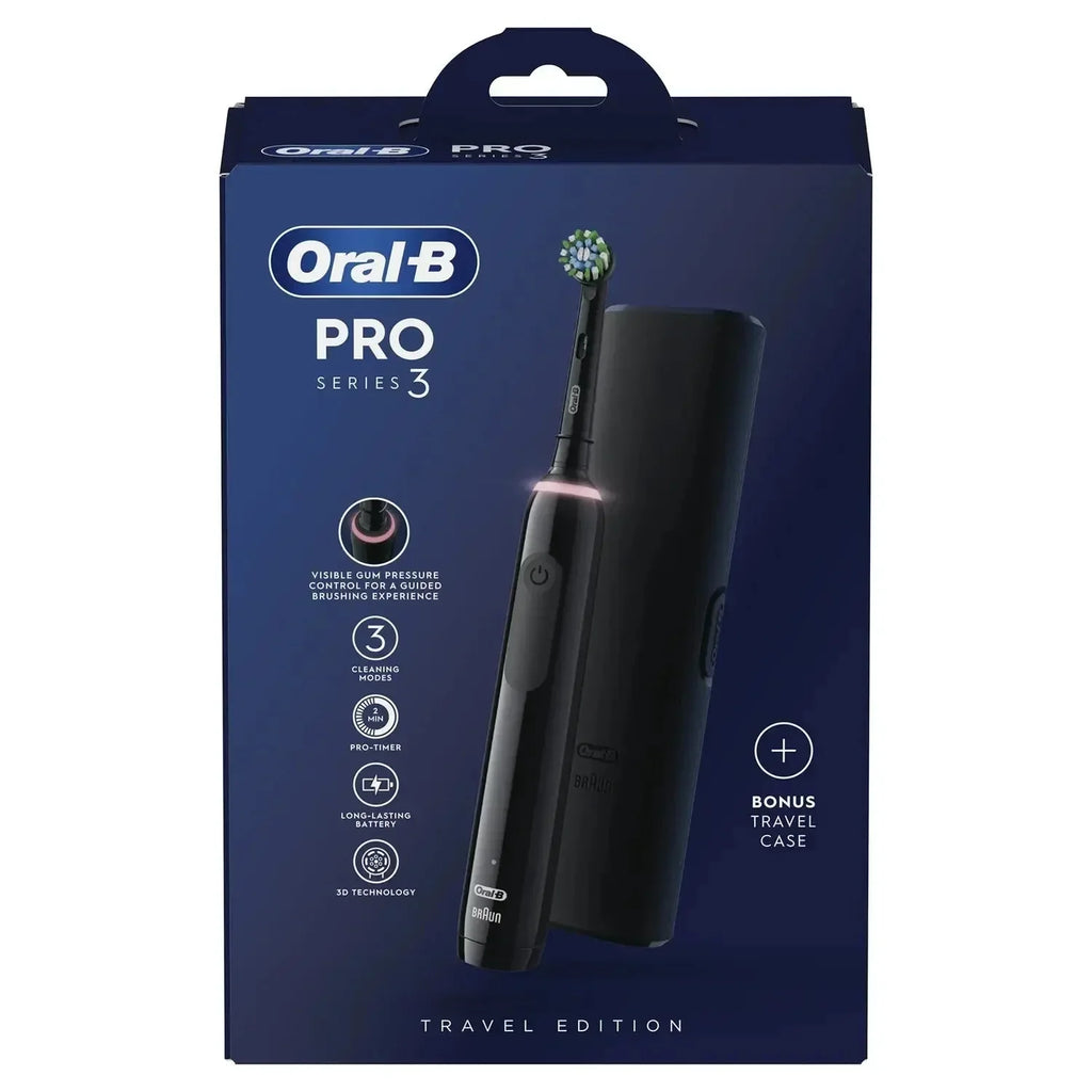 Oral B Pro 3500 Cross Action Black Electric Toothbrush Freedomize.