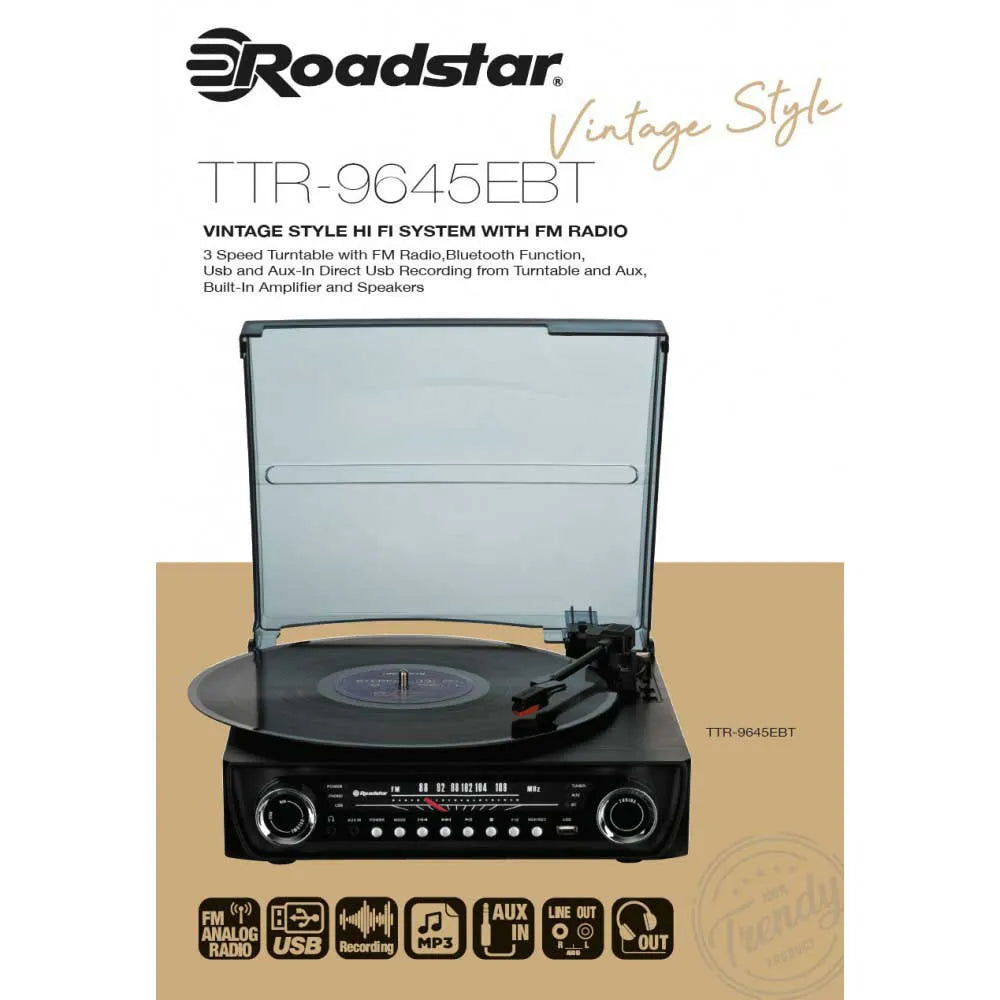 Roadstar TTR-9645EBT turntable